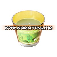 Quality material cheap price soy or paraffincustom candle  colored glass candles for home decoration