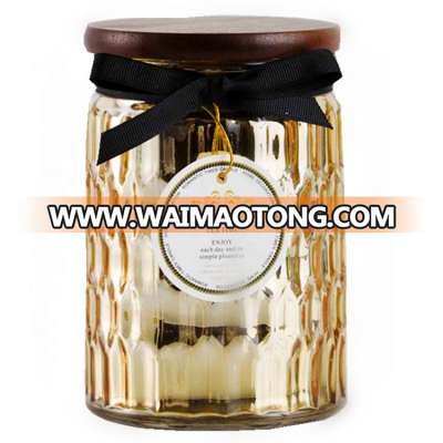 Cotton Wick Handmade Luxury Glass Jar Romantic Scented Candles