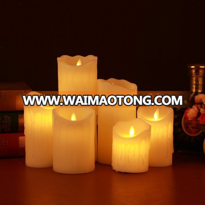 Battery powered LED flameless electric warmer candle lighter with home,wedding,party decoration