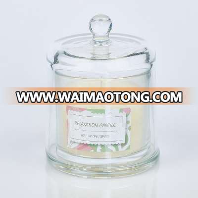 luxury scent candle  wedding souvenirs candleClear Glass Jar with Dome