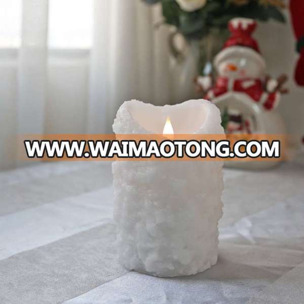 Cake Shape 3D Flameless LED Pillar Candle with Remote Control, Battery Operate Candle for Christmas Decoration, size 4D"x6H"